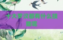十大罗汉都有什么技能呢