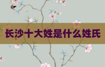 长沙十大姓是什么姓氏