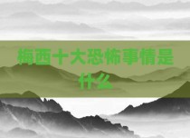 梅西十大恐怖事情是什么