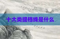 十大类提档线是什么
