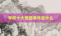 学校十大奇迹事件是什么