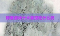 肺寒症状十大表现吃什么药
