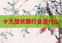 十大蛰伏期行业是什么