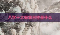八字十大短命日柱是什么