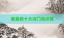 单身的十大冷门知识男