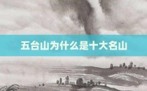 五台山为什么是十大名山