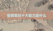 营销策划十大能力是什么