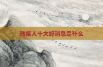 残疾人十大好消息是什么