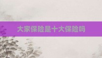 大家保险是十大保险吗