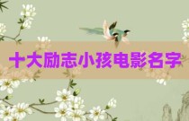 十大励志小孩电影名字