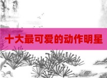 十大最可爱的动作明星