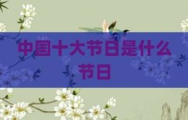 中国十大节日是什么节日