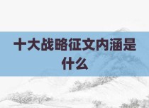 十大战略征文内涵是什么