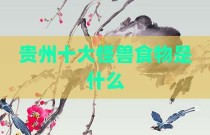 贵州十大怪兽食物是什么