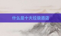 什么是十大垃圾酒店