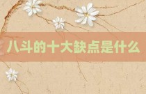 八斗的十大缺点是什么