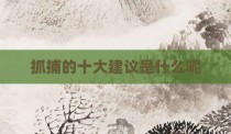 抓捕的十大建议是什么呢