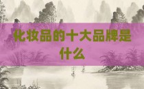 化妆品的十大品牌是什么