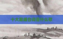 十大巅峰台词是什么歌