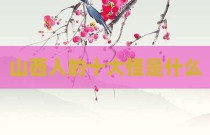 山西人的十大怪是什么