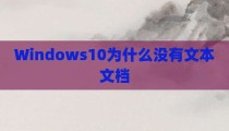 Windows10为什么没有文本文档