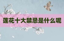 莲花十大禁忌是什么呢