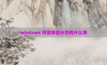windows 预览体验计划有什么用