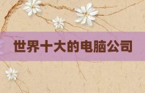 世界十大的电脑公司