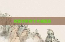 财务分析的十大误区是