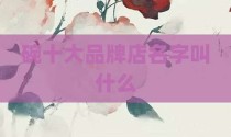 碗十大品牌店名字叫什么