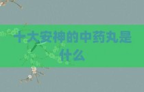 十大安神的中药丸是什么