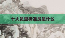 十大员里标准员是什么