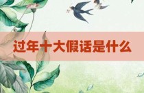 过年十大假话是什么