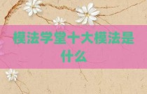 模法学堂十大模法是什么