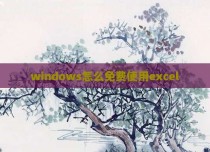windows怎么免费使用excel