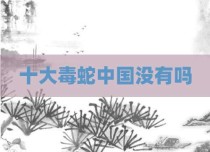 十大毒蛇中国没有吗