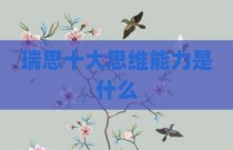 瑞思十大思维能力是什么