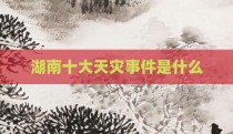 湖南十大天灾事件是什么