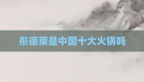 彤德莱是中国十大火锅吗