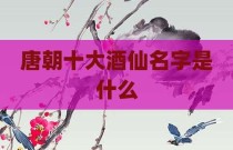唐朝十大酒仙名字是什么