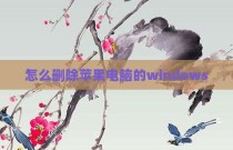 怎么删除苹果电脑的windows