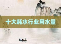 十大耗水行业用水量