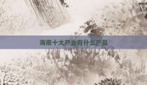 海南十大产业有什么产品