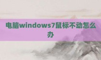 电脑windows7鼠标不动怎么办