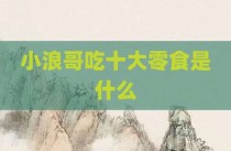 小浪哥吃十大零食是什么
