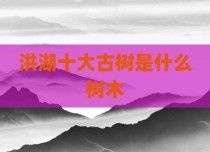 洪湖十大古树是什么树木