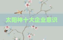 太阳神十大企业意识