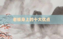 老板身上的十大优点