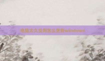 电脑太久没用怎么更新windows