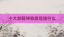 十大新精神物质包括什么
